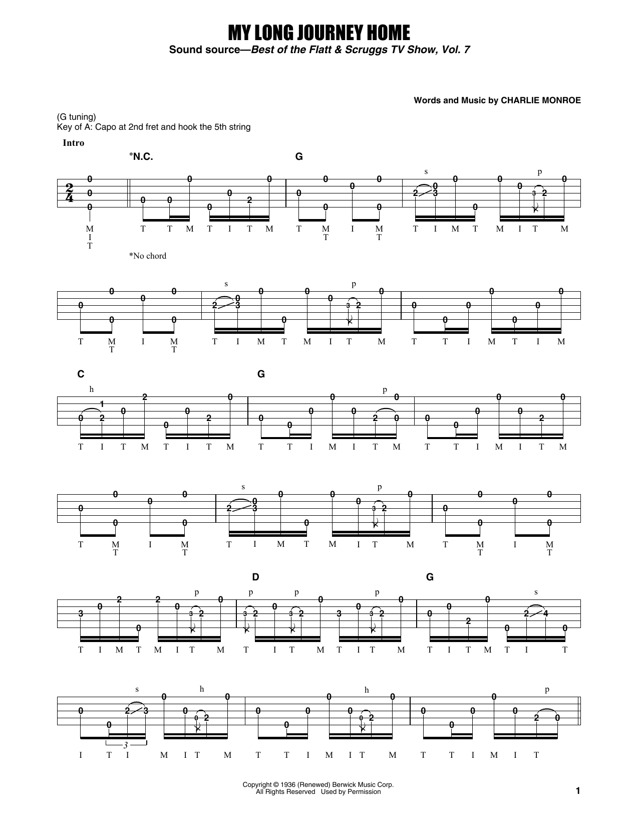 Learn to play Earl Scruggs My Long Journey Home sheet music for Banjo Tab in minutes. Price: 7.8900$ Earl Scruggs My Long Journey Home sheet music notes and chords arranged for Banjo Tab