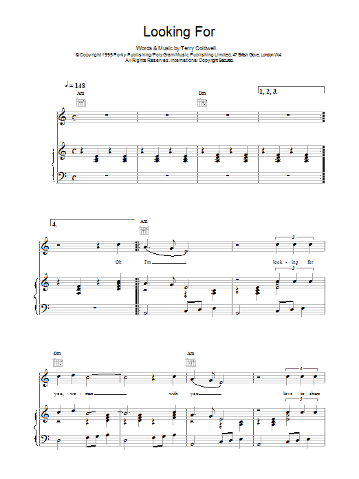 East 17 Looking For sheet music notes and chords - Download Printable PDF and start playing in minutes.