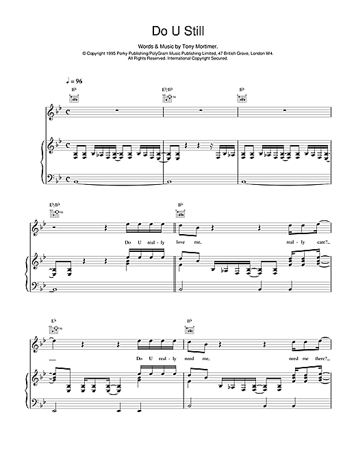 East 17 Do U Still sheet music notes and chords. Download Printable PDF.