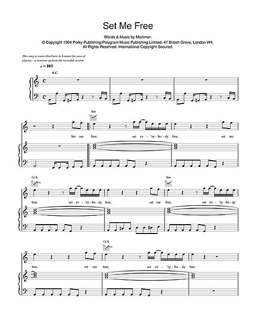 East 17 Set Me Free sheet music notes and chords. Download Printable PDF.