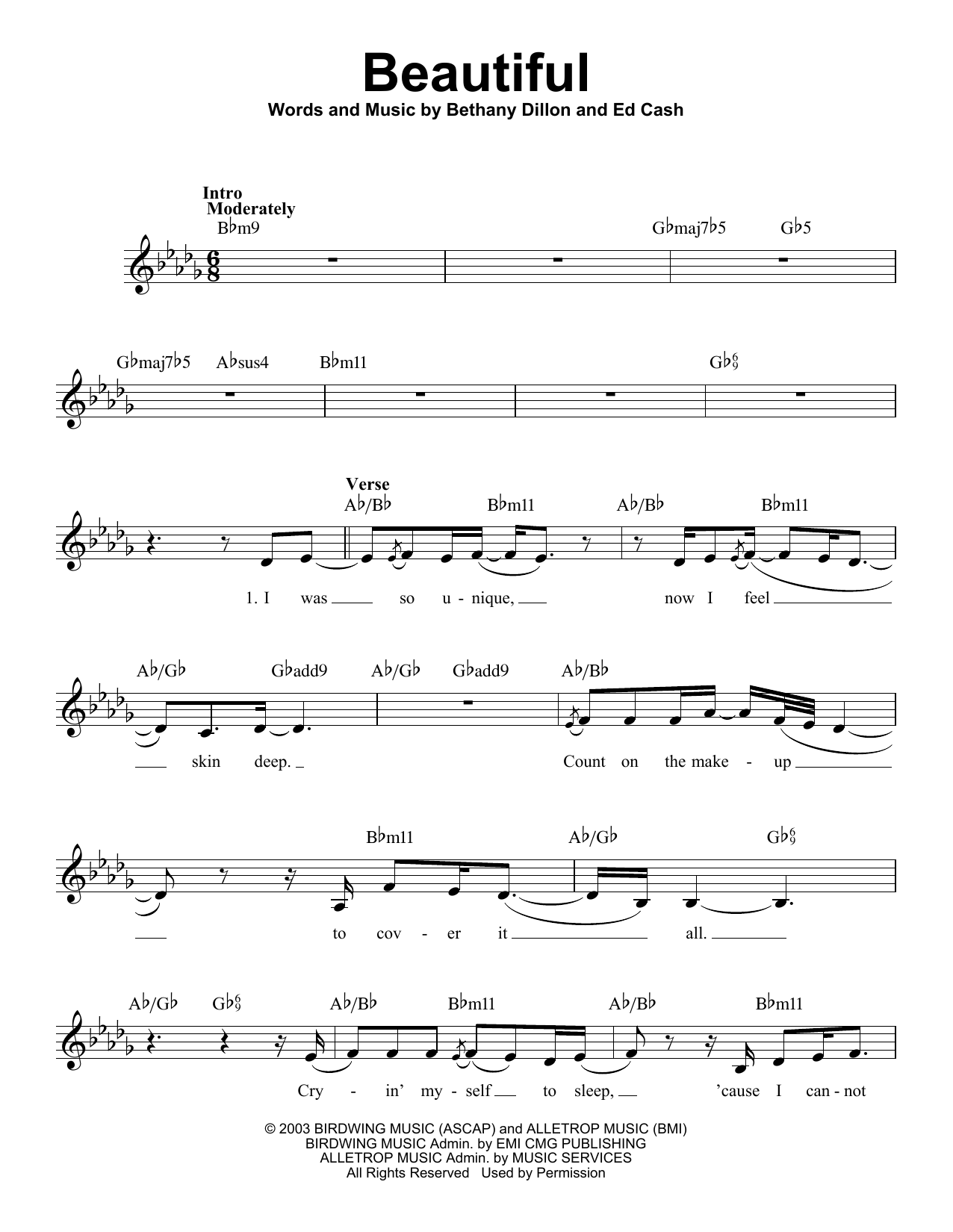 Ed Cash Beautiful sheet music notes and chords. Download Printable PDF.