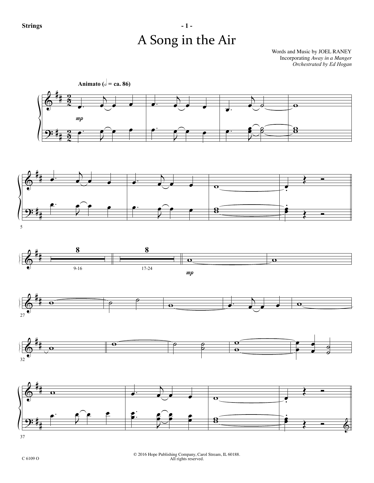 Learn to play Ed Hogan A Song In The Air - Keyboard String Reduction sheet music for Choir Instrumental Pak in minutes. Price: 69.9900$ Ed Hogan A Song In The Air - Keyboard String Reduction sheet music notes and chords arranged for Choir Instrumental Pak