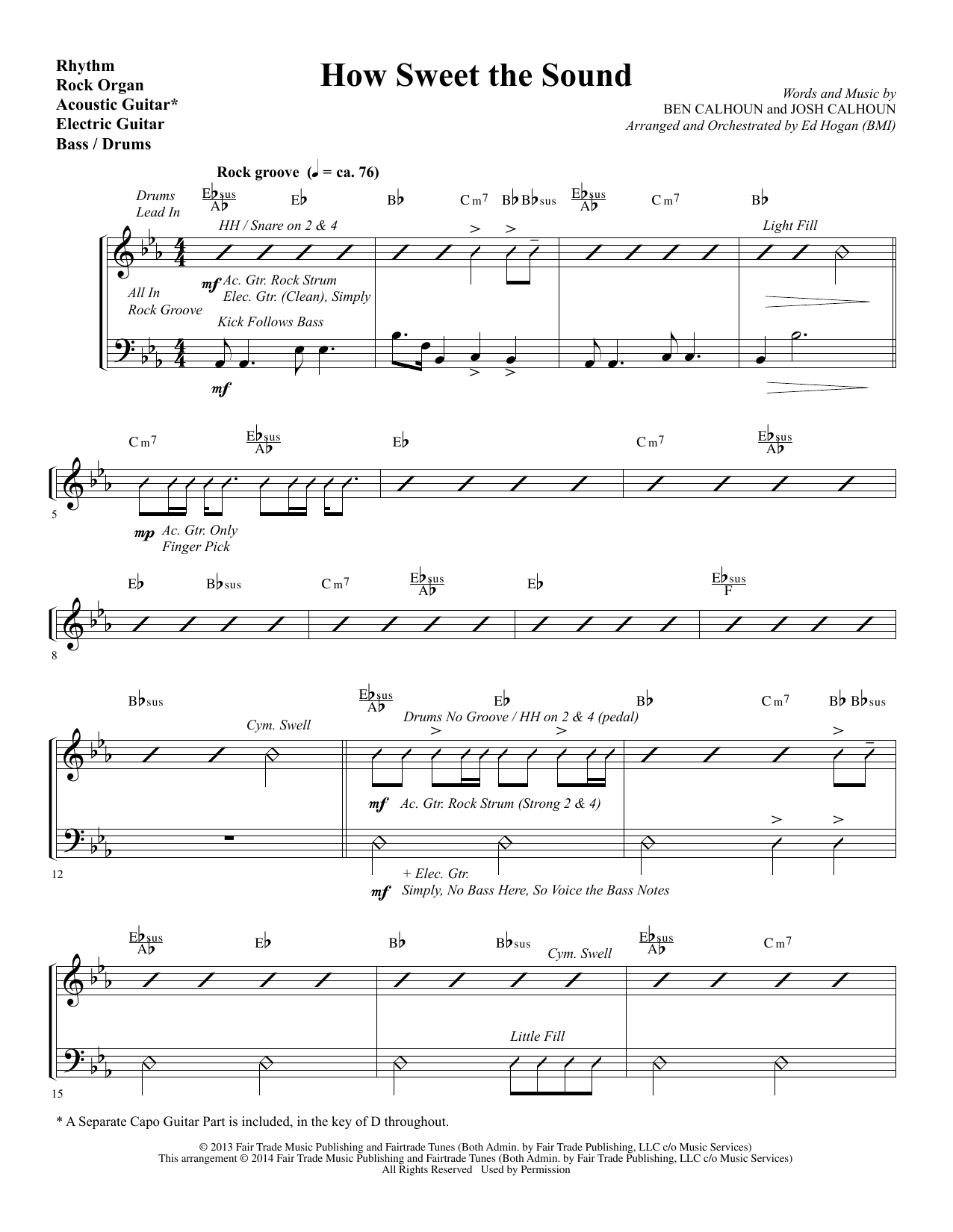 Learn to play Ed Hogan How Sweet the Sound - Rhythm sheet music for Choir Instrumental Pak in minutes. Ed Hogan How Sweet the Sound - Rhythm sheet music notes and chords. Download Printable PDF.