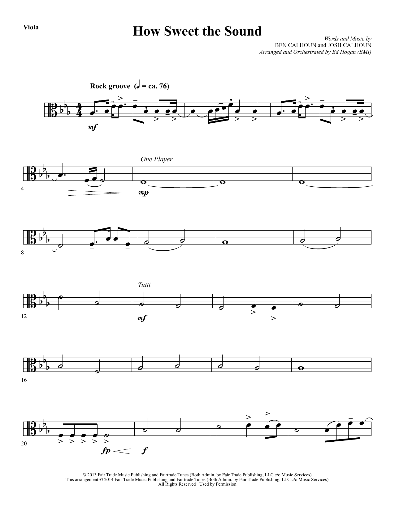 Learn to play Ed Hogan How Sweet the Sound - Viola sheet music for Choir Instrumental Pak in minutes. Ed Hogan How Sweet the Sound - Viola sheet music notes and chords. Download Printable PDF.