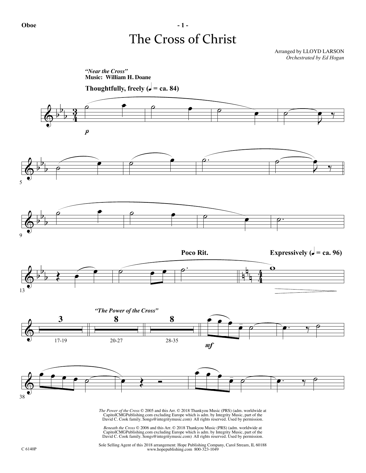 Learn to play Ed Hogan The Cross Of Christ - Oboe sheet music for Choir Instrumental Pak in minutes. Price: 29.9900$ Ed Hogan The Cross Of Christ - Oboe sheet music notes and chords arranged for Choir Instrumental Pak