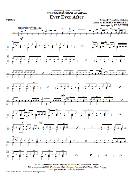 Learn to play Ed Lojeski Ever Ever After - Drums sheet music for Choir Instrumental Pak in minutes. Ed Lojeski Ever Ever After - Drums sheet music notes and chords. Download Printable PDF.