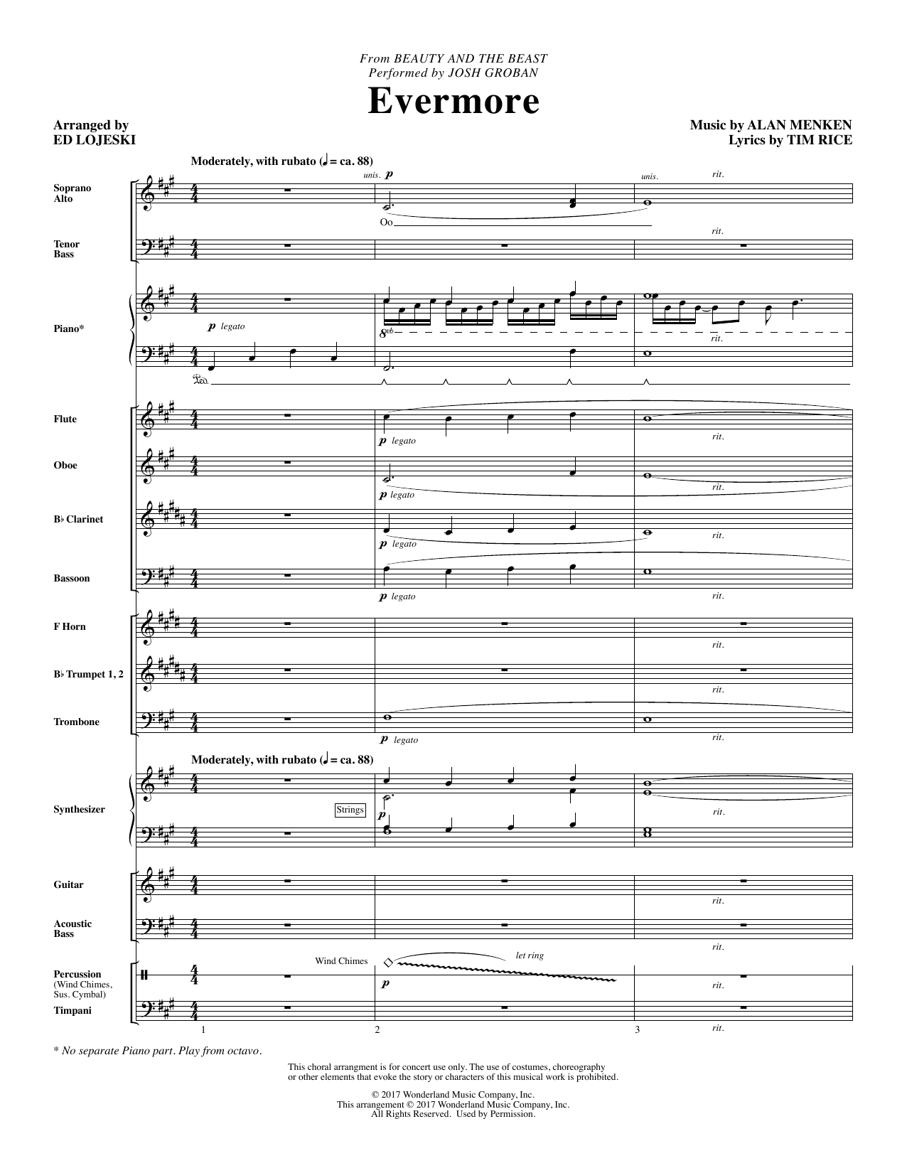 Learn to play Ed Lojeski Evermore - Full Score sheet music for Choir Instrumental Pak in minutes. Ed Lojeski Evermore - Full Score sheet music notes and chords. Download Printable PDF.