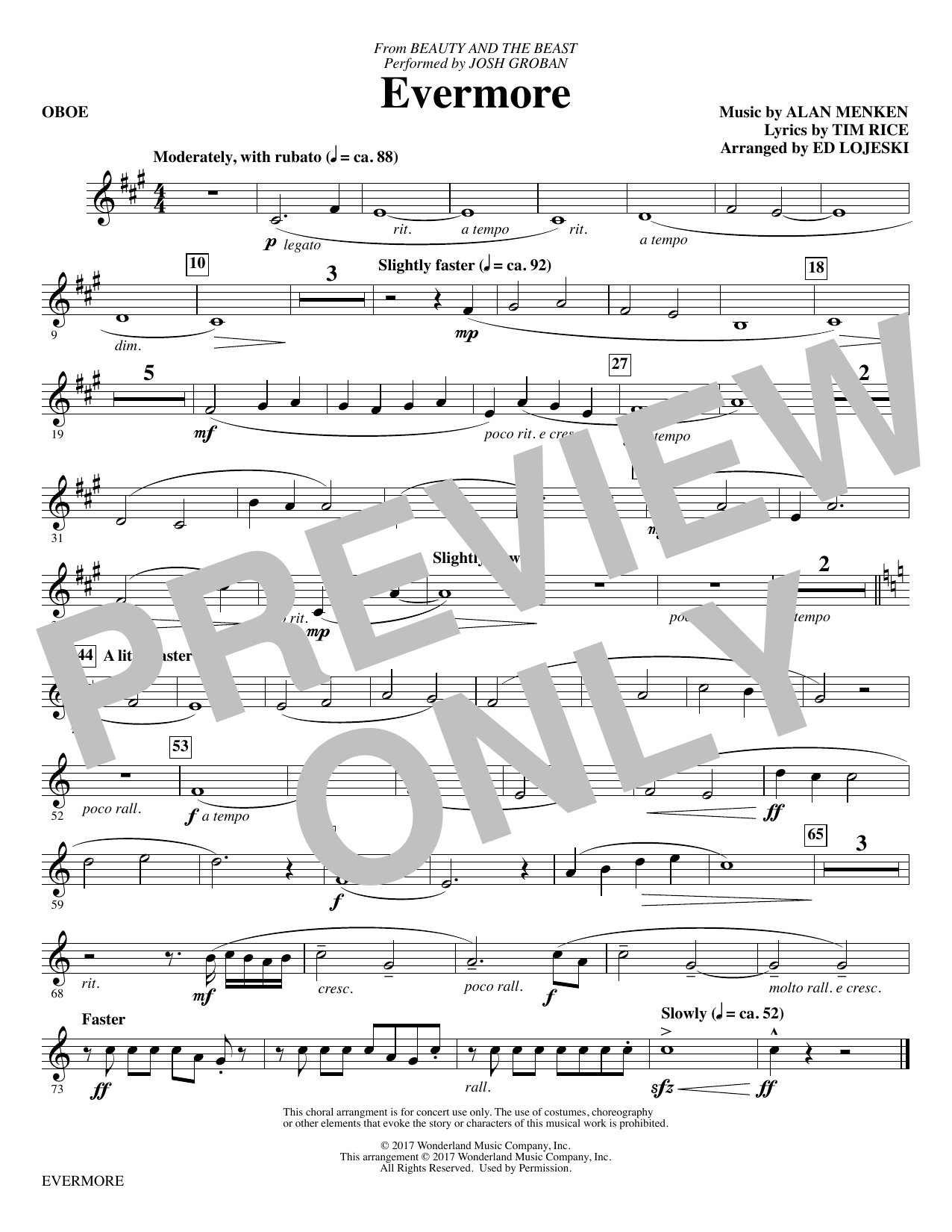 Learn to play Ed Lojeski Evermore - Oboe sheet music for Choir Instrumental Pak in minutes. Ed Lojeski Evermore - Oboe sheet music notes and chords. Download Printable PDF.
