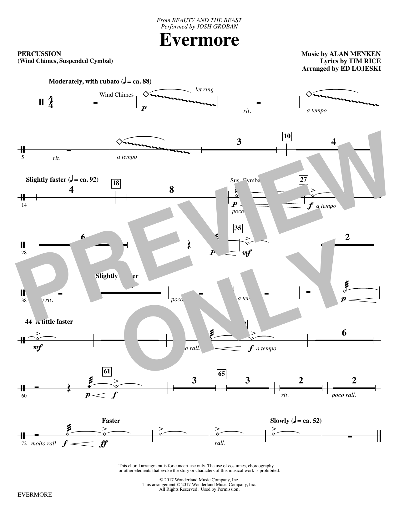 Learn to play Ed Lojeski Evermore - Percussion sheet music for Choir Instrumental Pak in minutes. Ed Lojeski Evermore - Percussion sheet music notes and chords. Download Printable PDF.