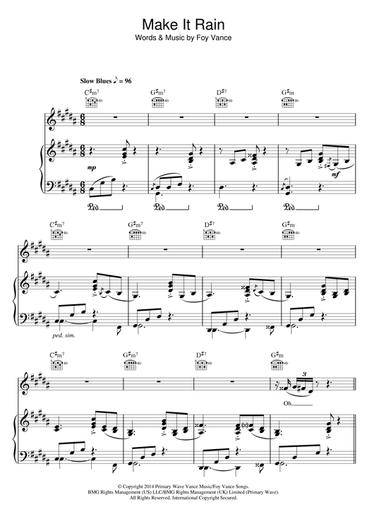 Ed Sheeran Make It Rain sheet music notes and chords. Download Printable PDF.