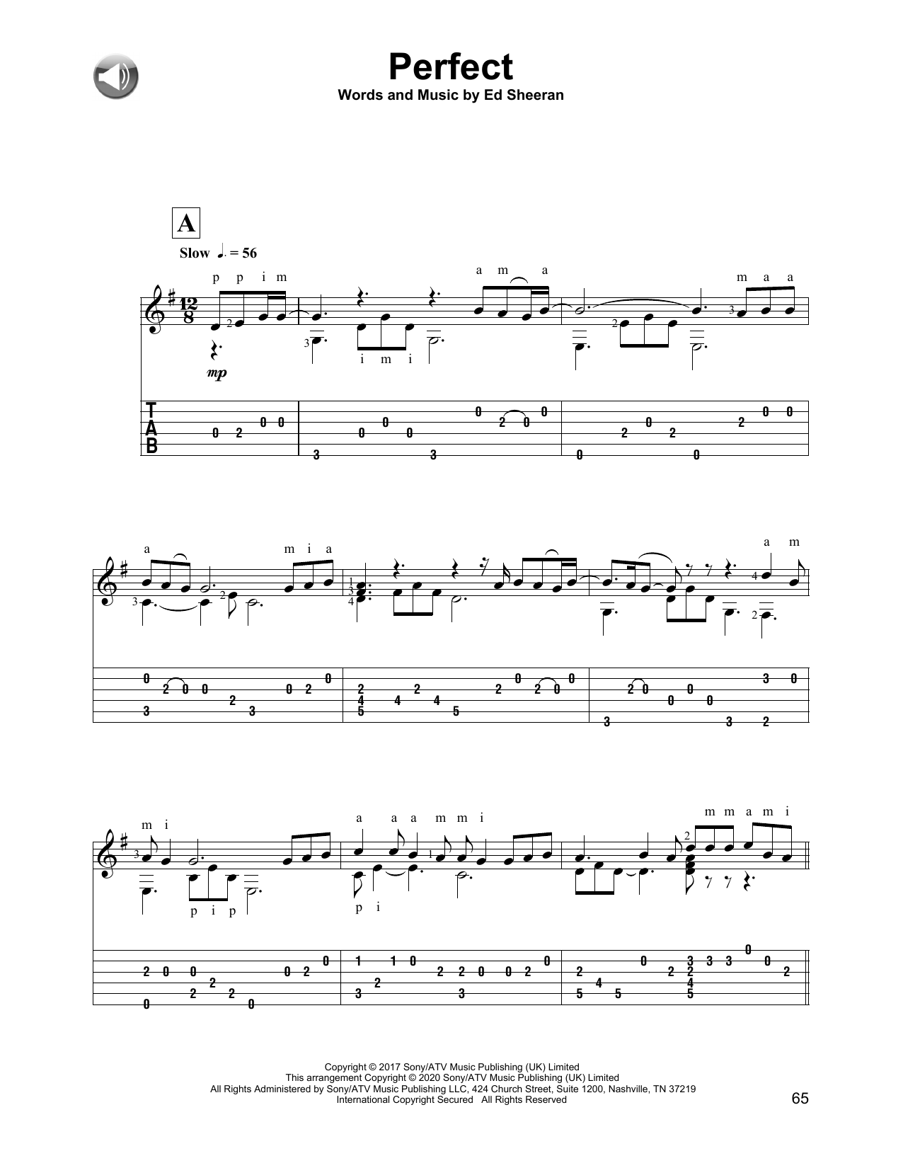 Clarinet & Piano Sheet Music Single Ed Sheeran Perfect 