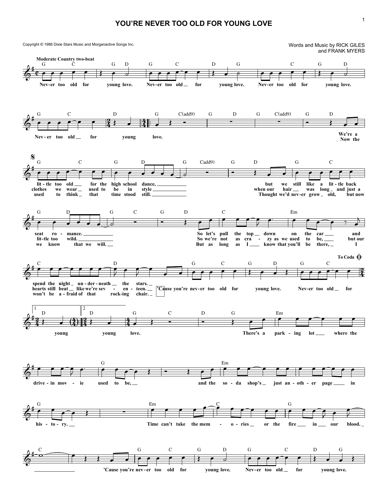 Learn to play Eddy Raven You're Never Too Old For Young Love sheet music for Lead Sheet / Fake Book in minutes. Price: 5.9900$ Eddy Raven You're Never Too Old For Young Love sheet music notes and chords arranged for Lead Sheet / Fake Book