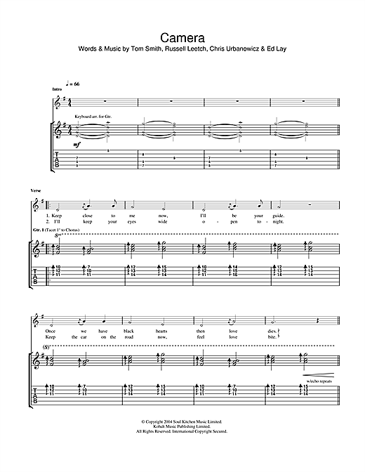 Editors Camera sheet music notes and chords. Download Printable PDF.