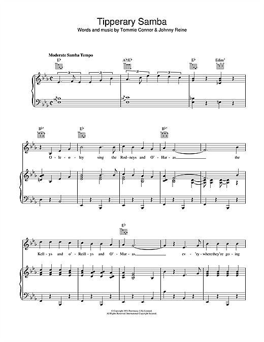 Edmundo Ros Tipperary Samba sheet music notes and chords. Download Printable PDF.