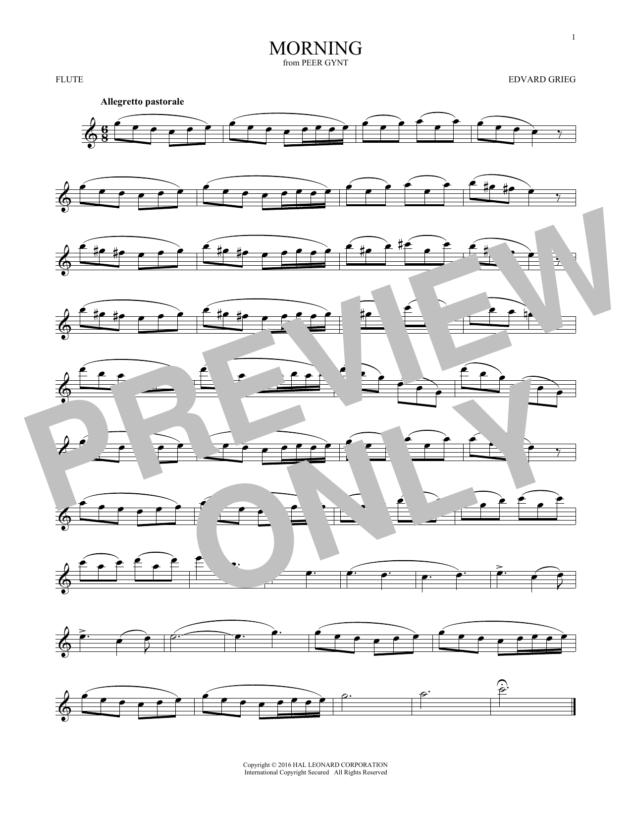 Edvard Grieg Morning (from Peer Gynt Suite No.1) sheet music for Lead Sheet / Fake Book in minutes. Price: 7.4900$ Edvard Grieg Morning (from Peer Gynt Suite No.1) sheet music notes and chords. Download Printable PDF.