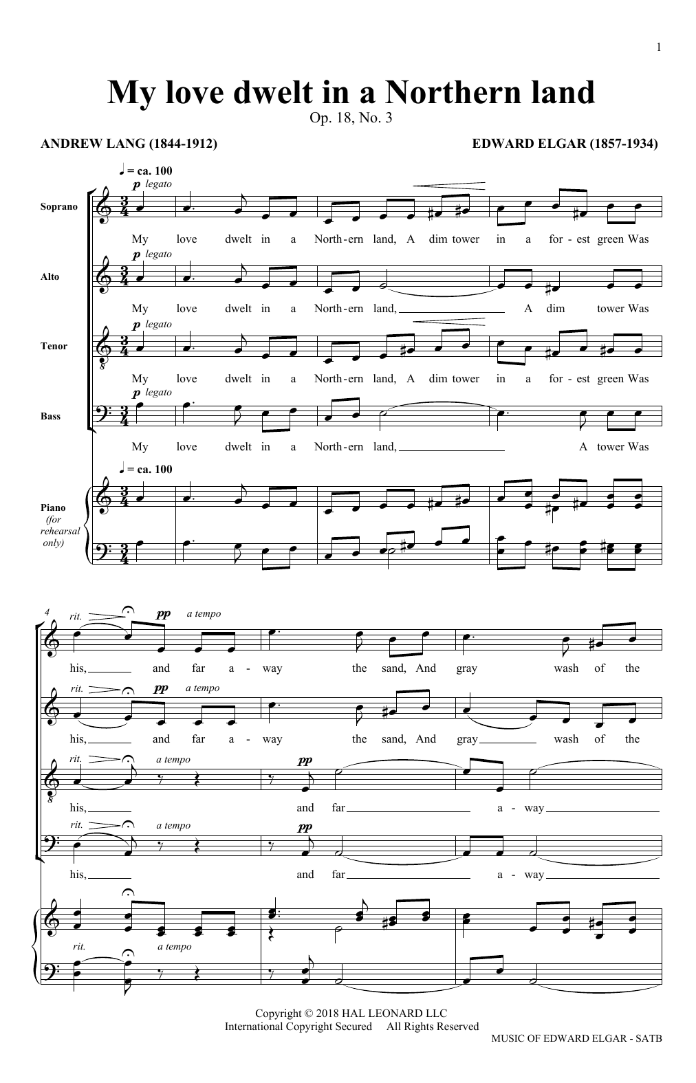 Learn to play Edward Elgar My Love Dwelt (arr. Philip Lawson) sheet music for SATB Choir in minutes. Price: 3.9900$ Edward Elgar My Love Dwelt (arr. Philip Lawson) sheet music notes and chords arranged for SATB Choir