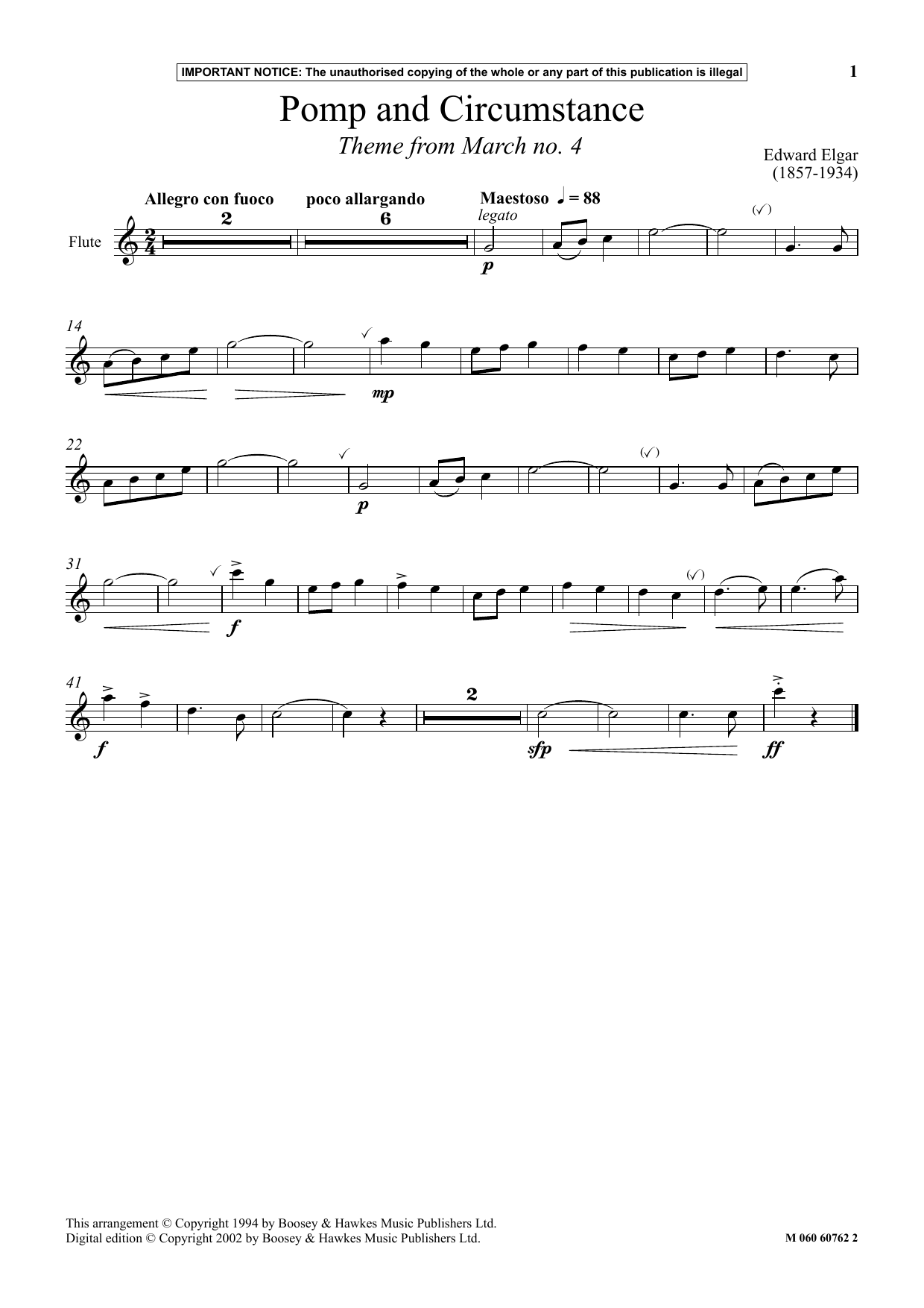 Learn to play Edward Elgar Pomp And Circumstance (Theme from March No. 4) sheet music for Instrumental Solo in minutes. Price: 5.9900$ Edward Elgar Pomp And Circumstance (Theme from March No. 4) sheet music notes and chords arranged for Instrumental Solo
