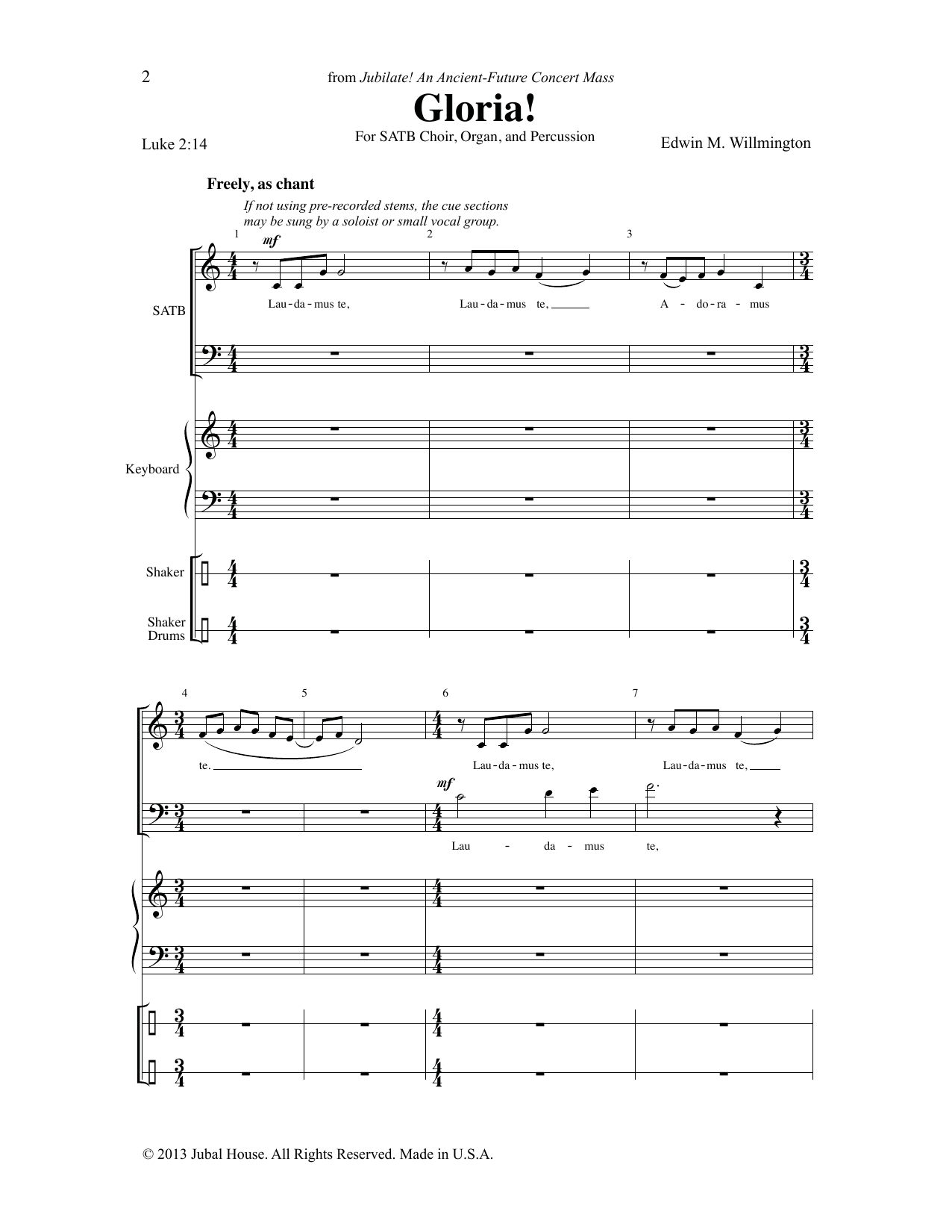 Learn to play Edwin M. Willmington Gloria! (from Edwin M. Willmington Gloria! (from