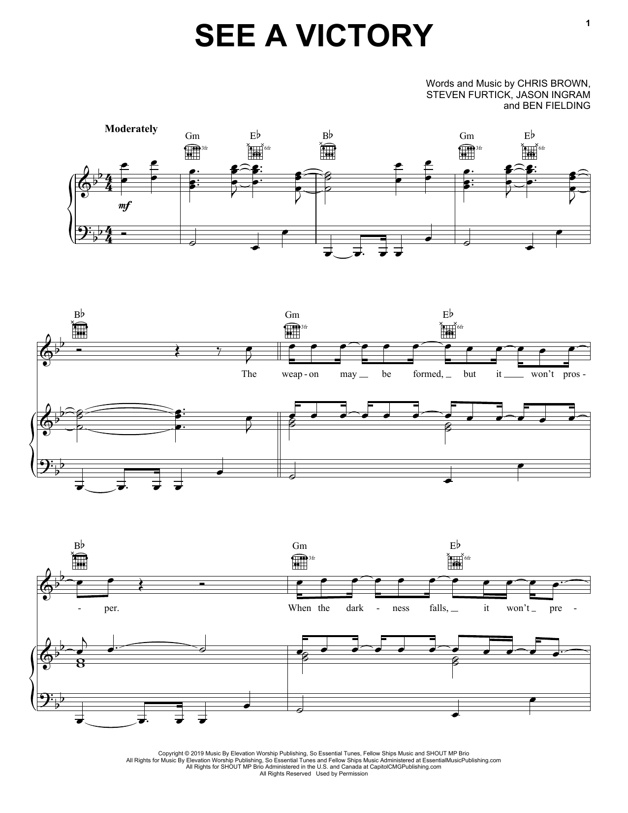 Elevation Worship See A Victory sheet music notes and chords. Download Printable PDF.