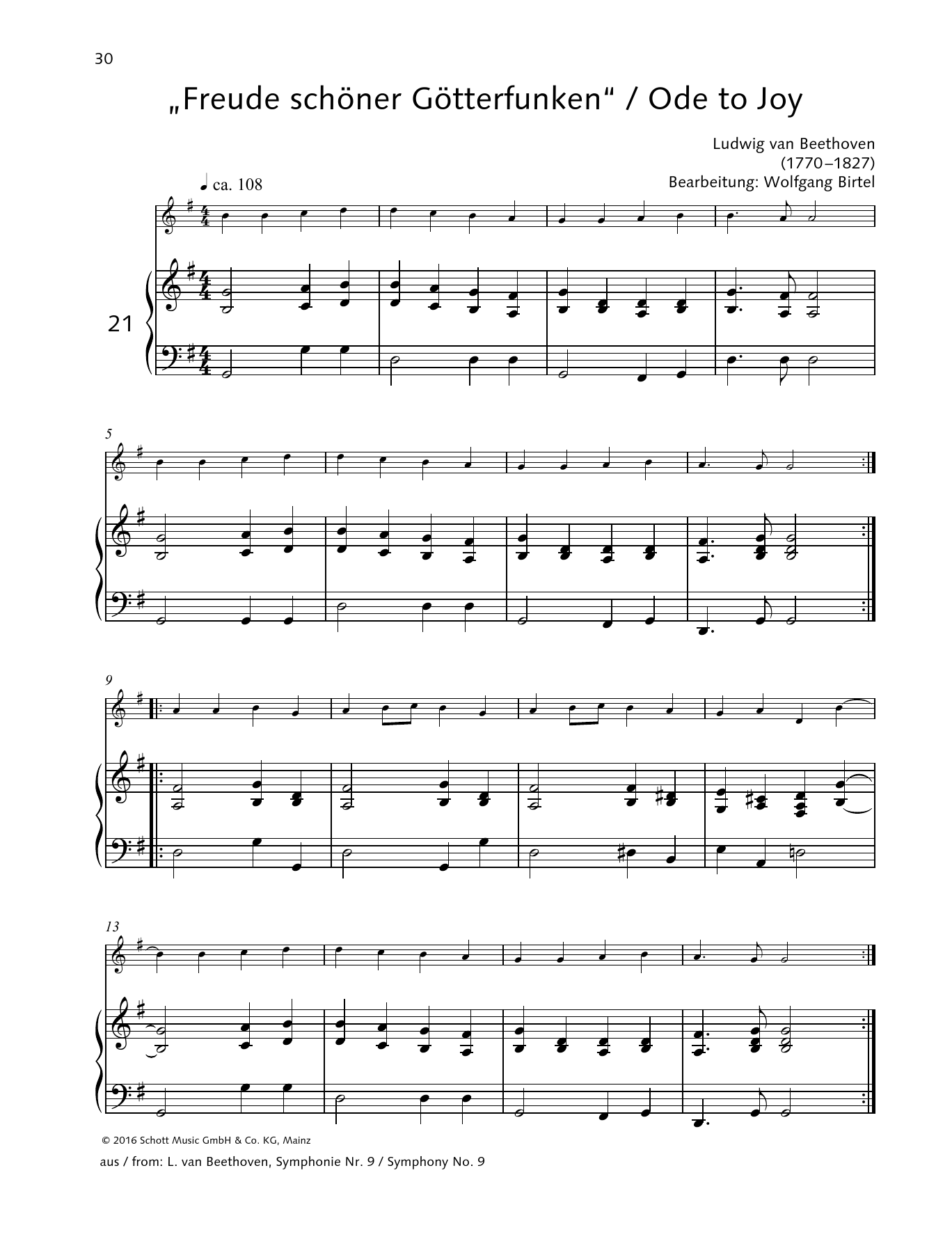 Elisabeth Kretschmann Ode To Joy sheet music notes and chords. Download Printable PDF.