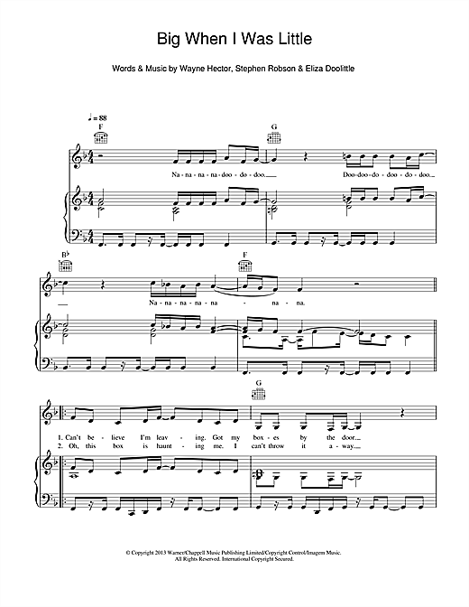 Learn to play Eliza Doolittle Big When I Was Little sheet music for Alto Sax Solo in minutes. Price: 6.9900$ Eliza Doolittle Big When I Was Little sheet music notes and chords arranged for Alto Sax Solo