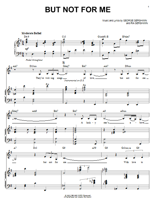 Ella Fitzgerald But Not For Me sheet music notes and chords. Download Printable PDF.