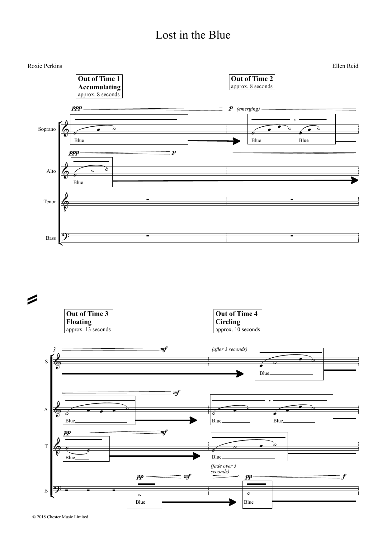 Ellen Reid Lost In The Blue sheet music notes and chords. Download Printable PDF.