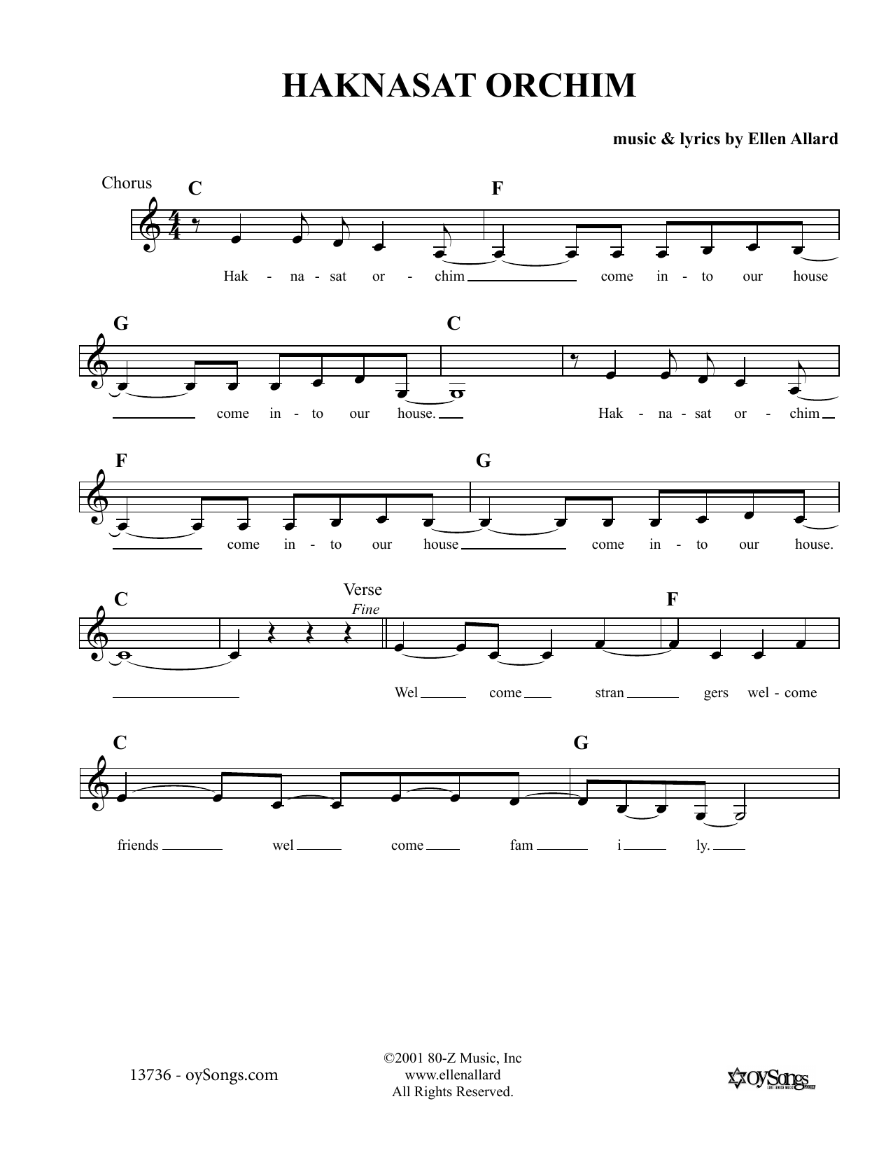 Learn to play Ellen Allard Haknasat Orchim sheet music for Lead Sheet / Fake Book in minutes. Price: 5.9900$ Ellen Allard Haknasat Orchim sheet music notes and chords arranged for Lead Sheet / Fake Book