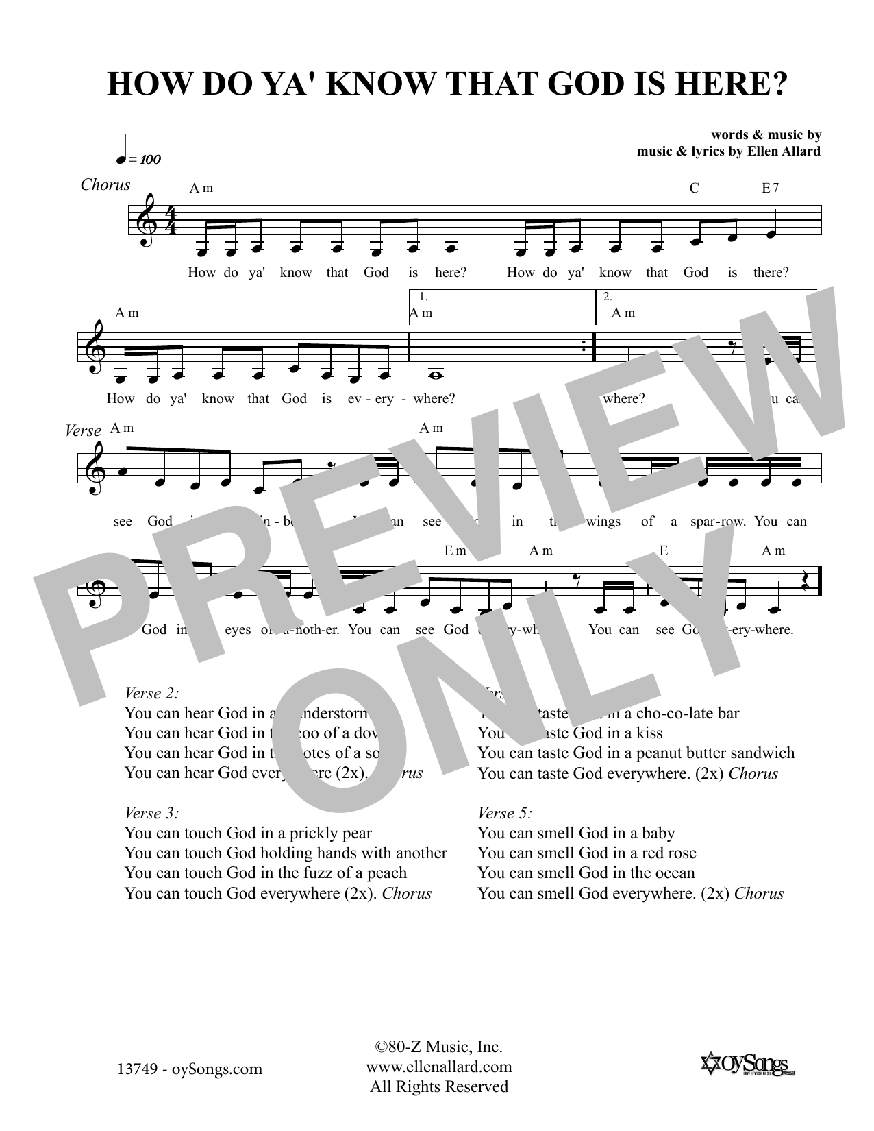 Learn to play Ellen Allard How Do You Know That God Is Here sheet music for Lead Sheet / Fake Book in minutes. Ellen Allard How Do You Know That God Is Here sheet music notes and chords. Download Printable PDF.