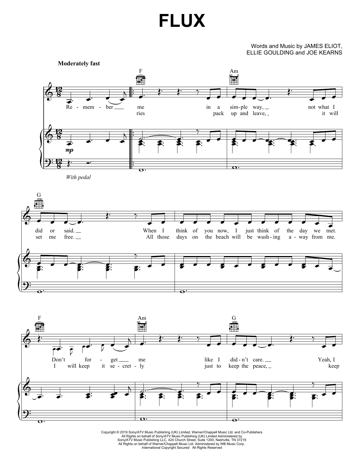 Ellie Goulding Flux sheet music notes and chords. Download Printable PDF.