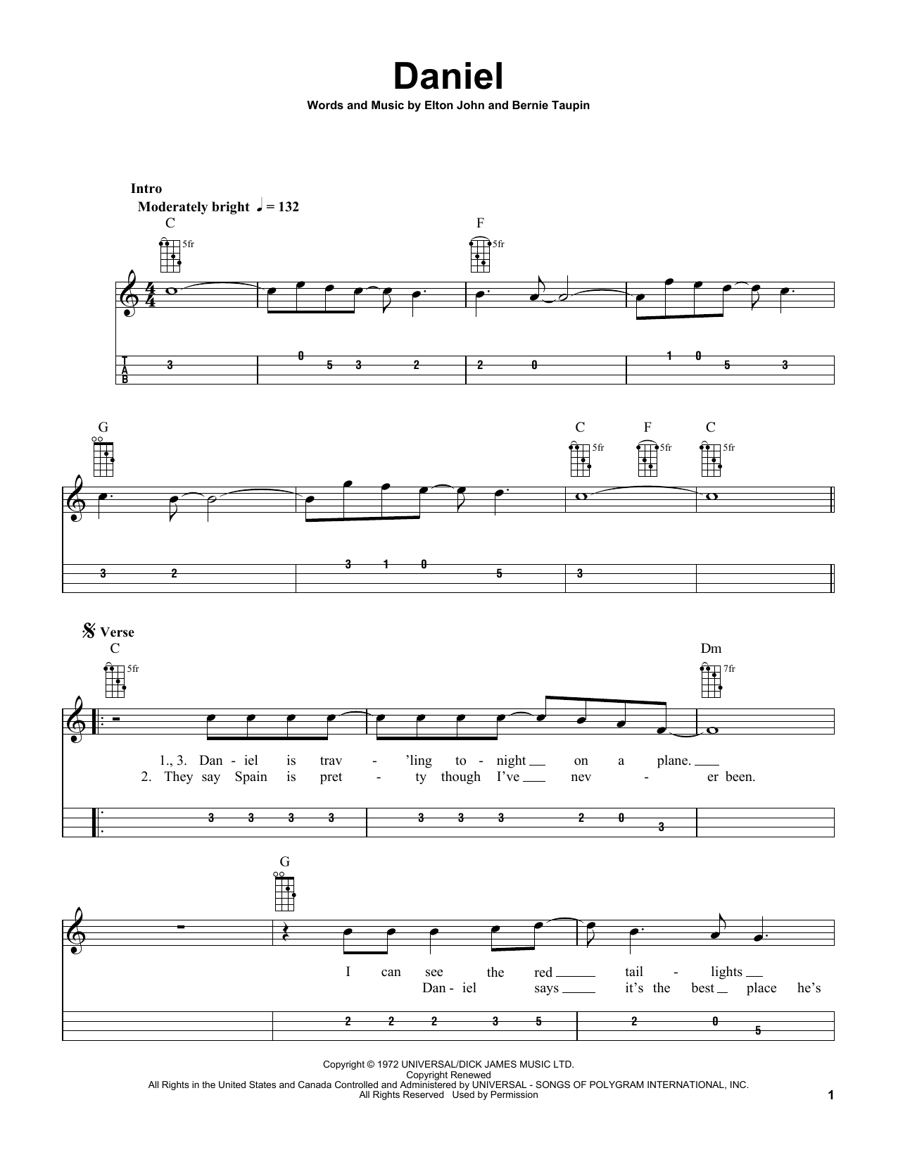 Learn to play Elton John Daniel (arr. Bobby Westfall) sheet music for Mandolin in minutes. Price: 6.9900$ Elton John Daniel (arr. Bobby Westfall) sheet music notes and chords arranged for Mandolin