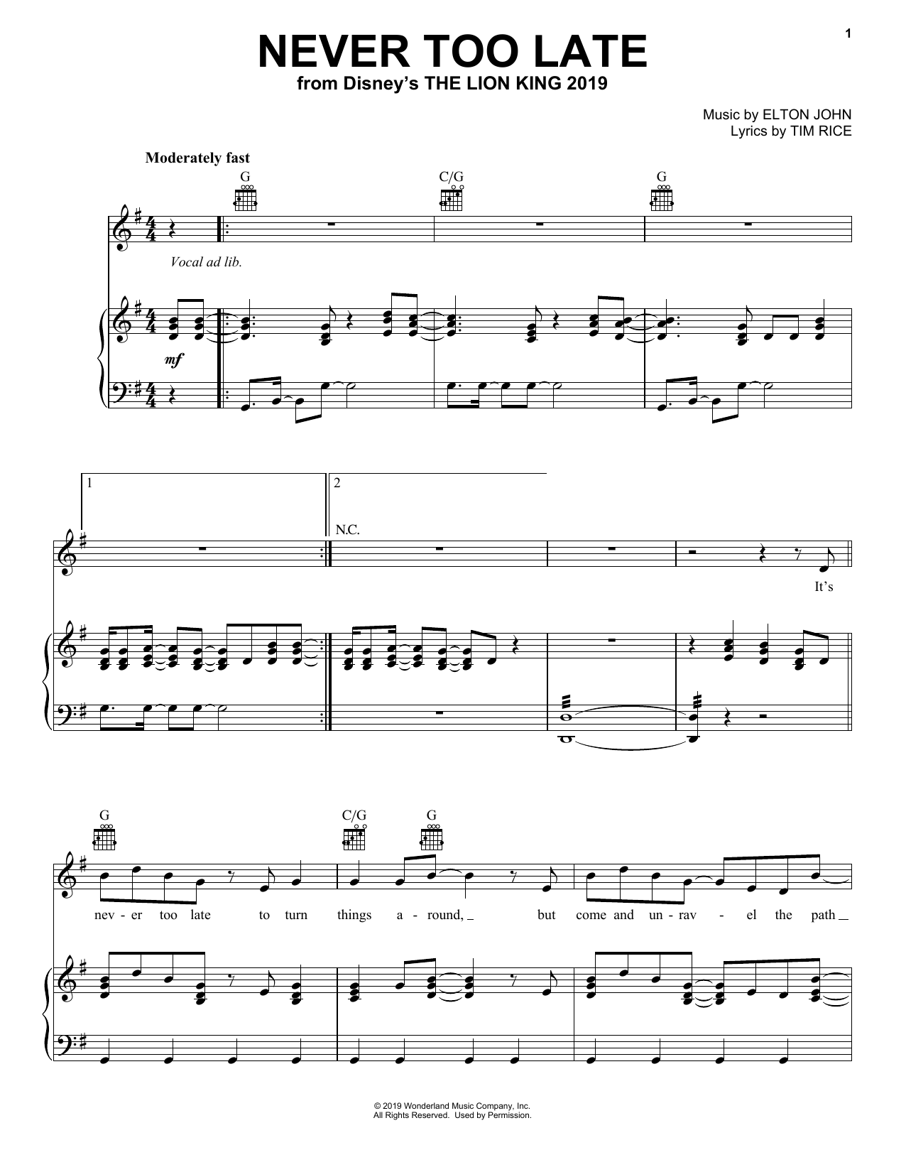 Never Too Late Guitar Chords