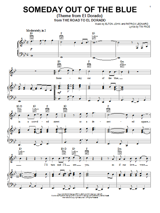 Elton John - El Dorado (From The Road To El Dorado Soundtrack): listen with lyrics