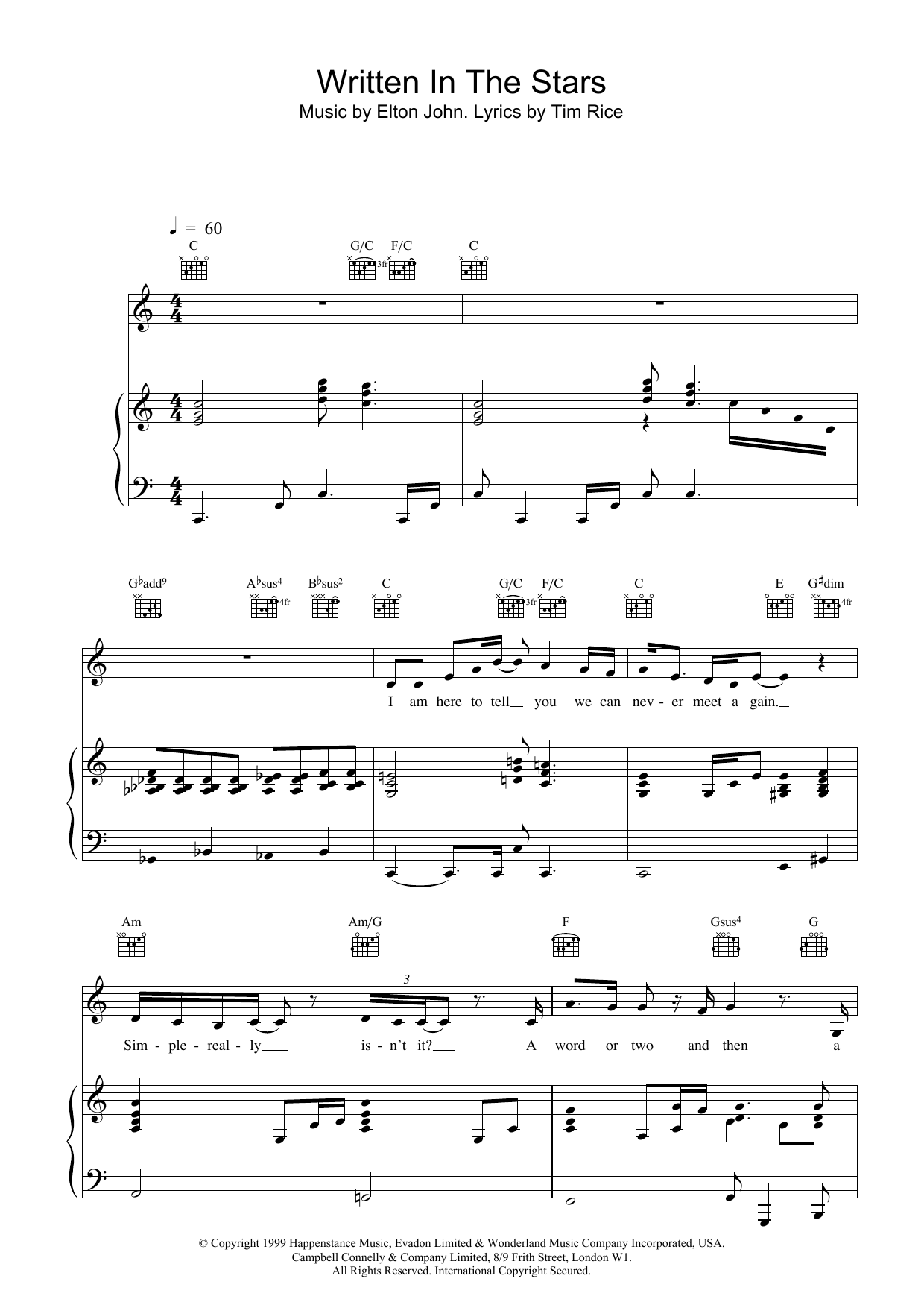Elton John & LeAnn Rimes Written In The Stars sheet music notes and chords. Download Printable PDF.