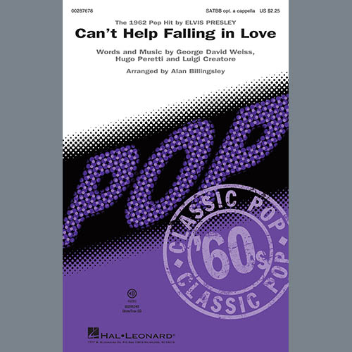 Elvis Presley Can't Help Falling In Love (arr. Alan Billingsley) Profile Image
