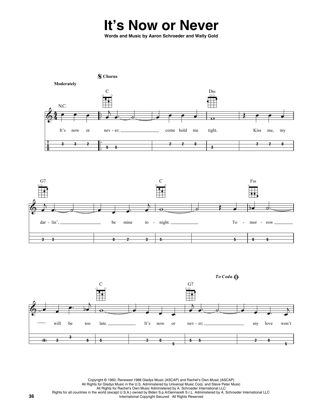 Elvis Presley It's Now Or Never sheet music notes and chords. Download Printable PDF.