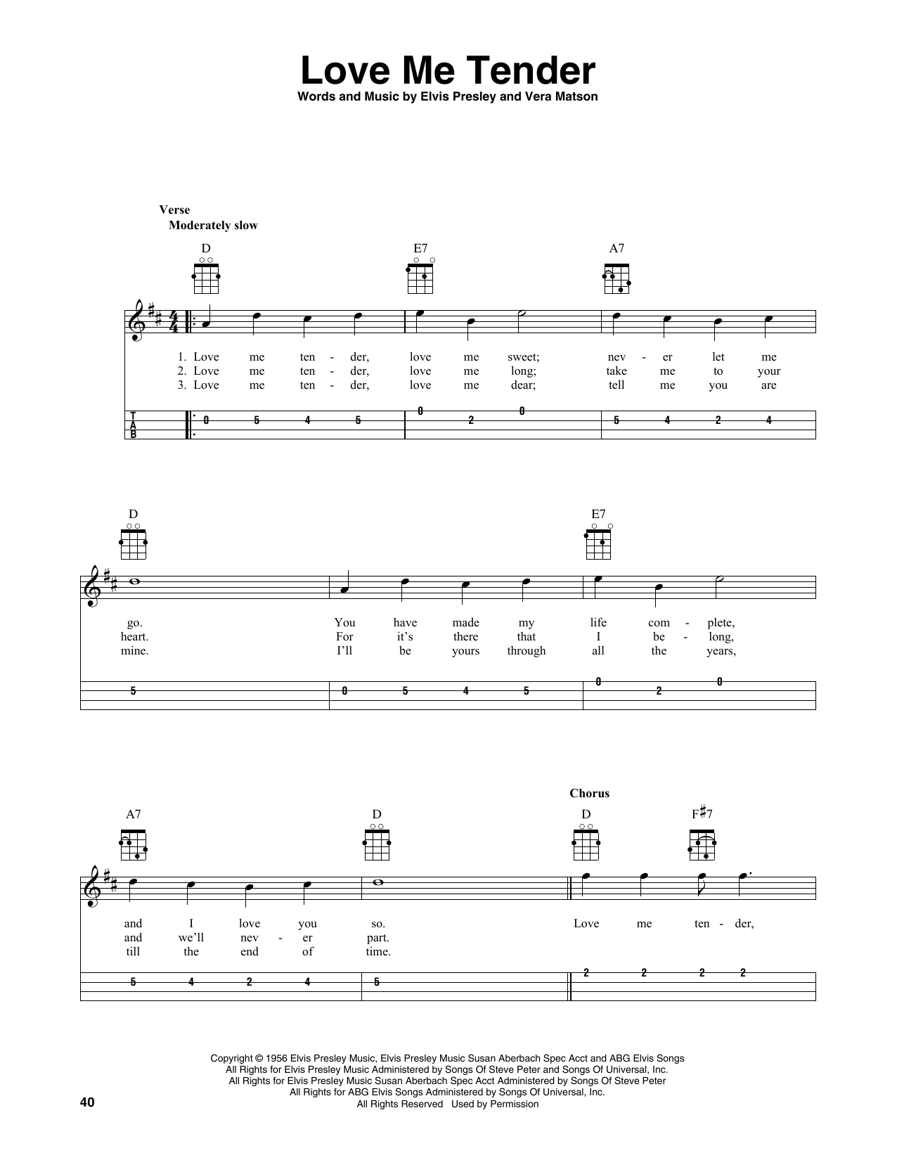 Elvis Presley Love Me Tender sheet music notes and chords. Download Printable PDF.