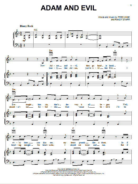 Elvis Presley Adam And Evil sheet music notes and chords. Download Printable PDF.