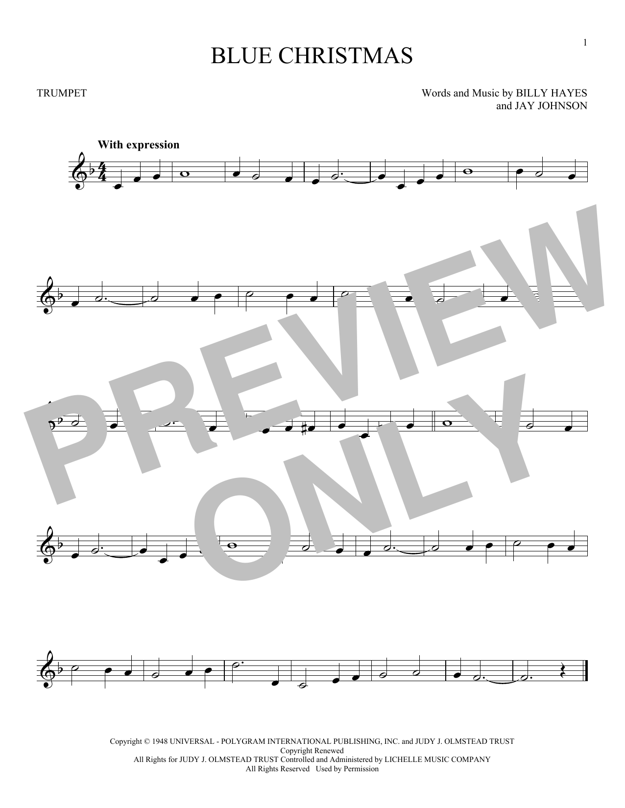 Elvis Presley Blue Christmas sheet music notes and chords. Download Printable PDF.