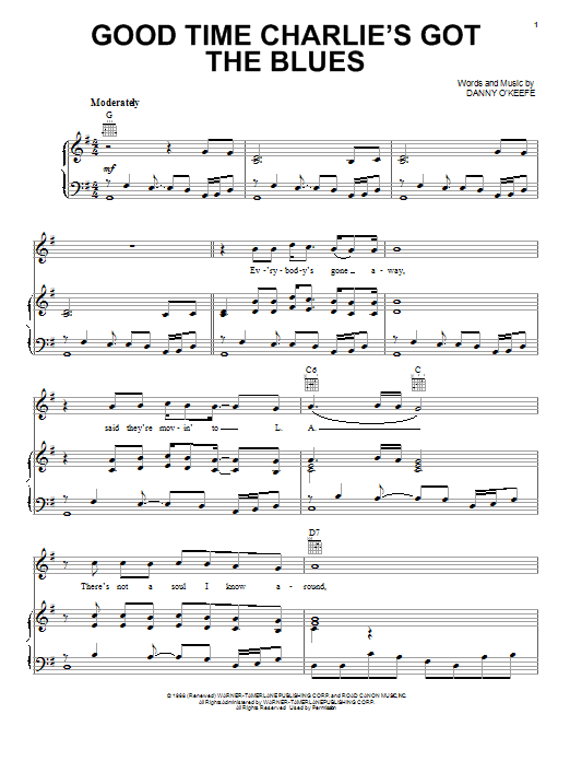 Learn to play Elvis Presley Good Time Charlie's Got The Blues sheet music for Piano, Vocal & Guitar (Right-Hand Melody) in minutes. Elvis Presley Good Time Charlie's Got The Blues sheet music notes and chords