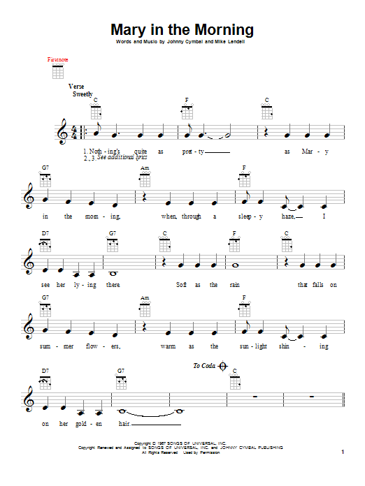 Learn to play Elvis Presley Mary In The Morning sheet music for Ukulele in minutes. Elvis Presley Mary In The Morning sheet music notes and chords. Download Printable PDF.