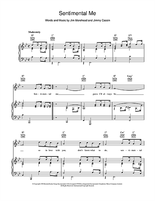 Elvis Presley Sentimental Me sheet music notes and chords. Download Printable PDF.