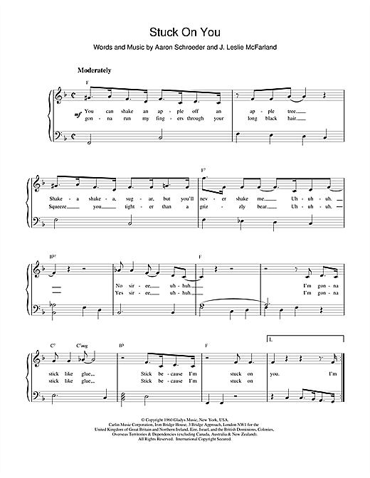 Preview Elvis Presley Stuck On You Pop sheet music, notes and chords for Piano Solo, SKU: 15814 sheet music, piano notes, chords, guitar tabs, score, transpose, transcribe, how to play, guide, download, learn, tutorial, progression, song, artist, awards, billboard, mtv, vh1, tour, single, album, release