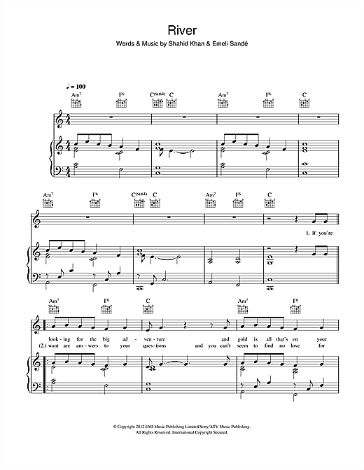 Learn to play Emeli Sandé River sheet music for Easy Piano in minutes. Price: 6.9900$ Emeli Sandé River sheet music notes and chords arranged for Easy Piano