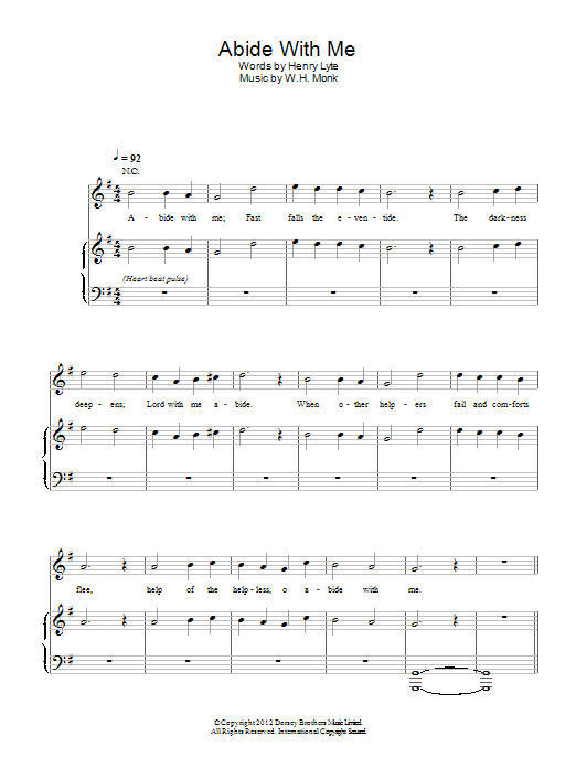 Emeli Sandé Abide With Me sheet music notes and chords. Download Printable PDF.