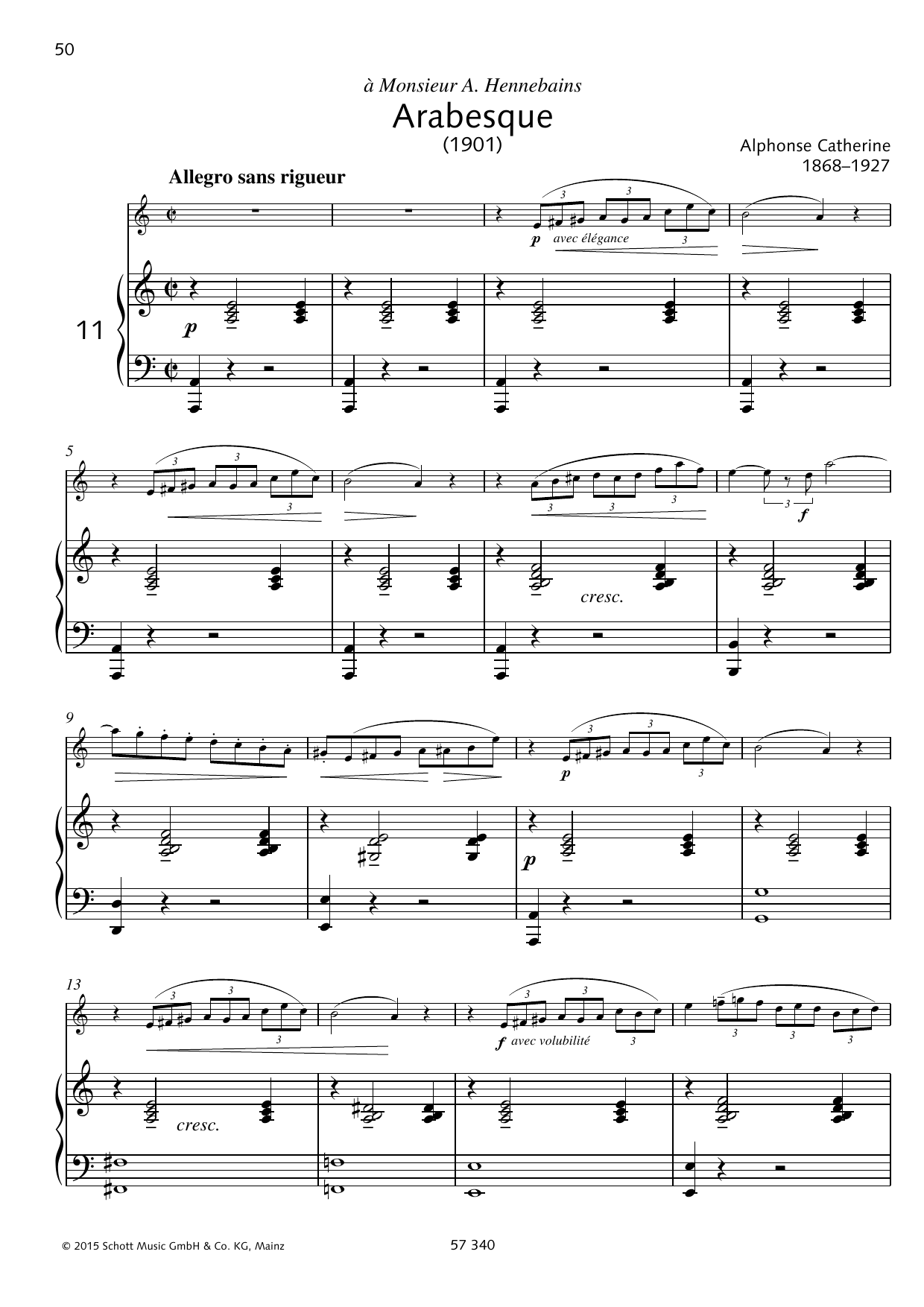 Emile Pessard Arabesque sheet music notes and chords. Download Printable PDF.