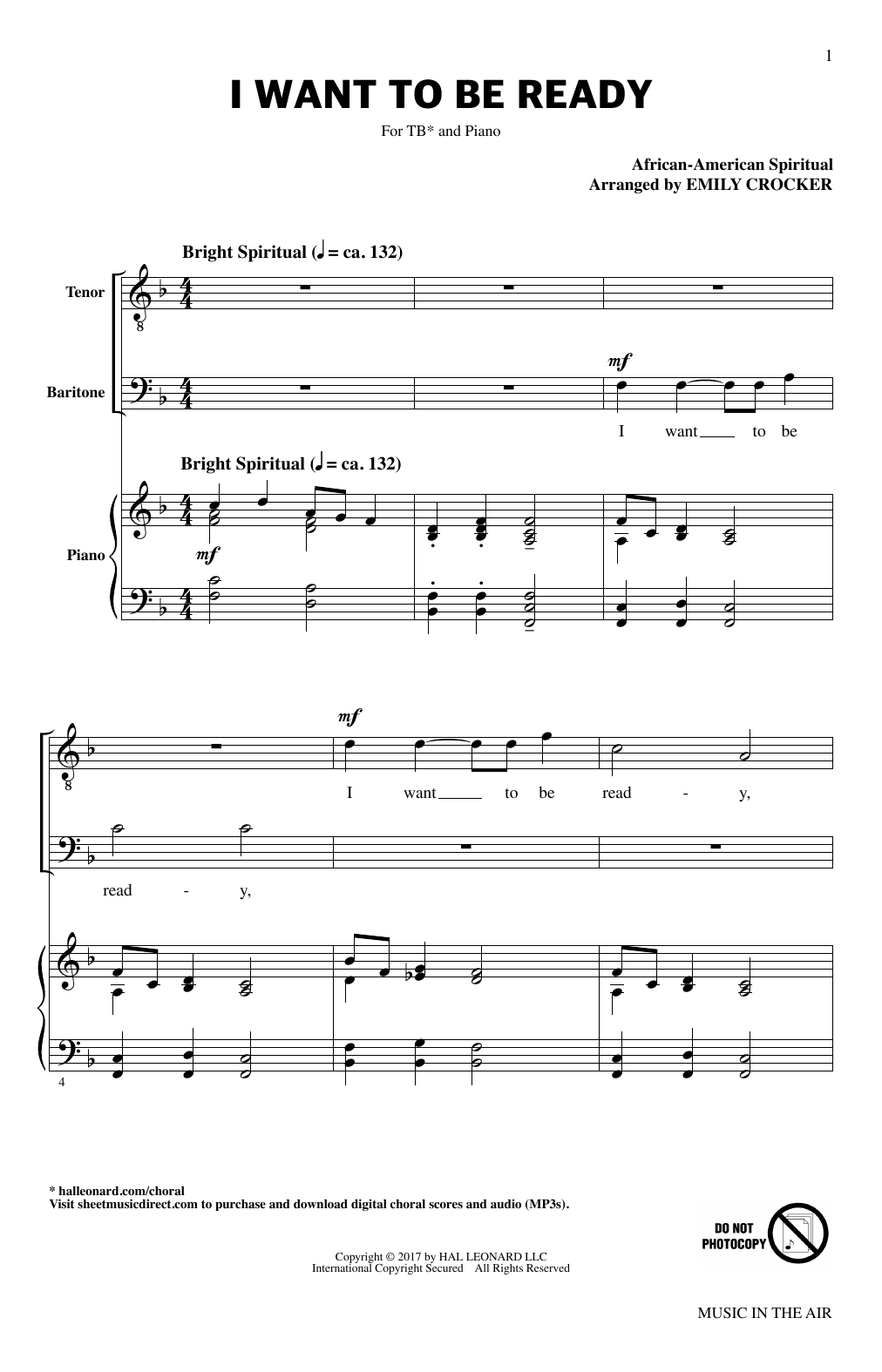 Emily Crocker I Want To Be Ready (from Music In The Air) sheet music notes and chords. Download Printable PDF.