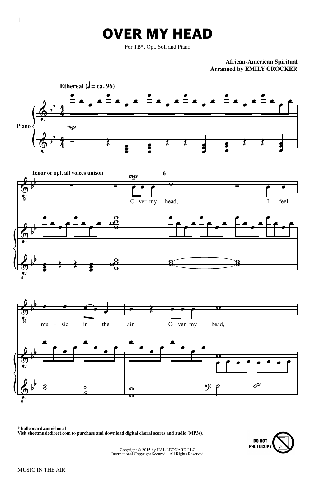 Learn to play Emily Crocker Over My Head (from Music In The Air) sheet music for TB Choir in minutes. Price: 3.9900$ Emily Crocker Over My Head (from Music In The Air) sheet music notes and chords arranged for TB Choir