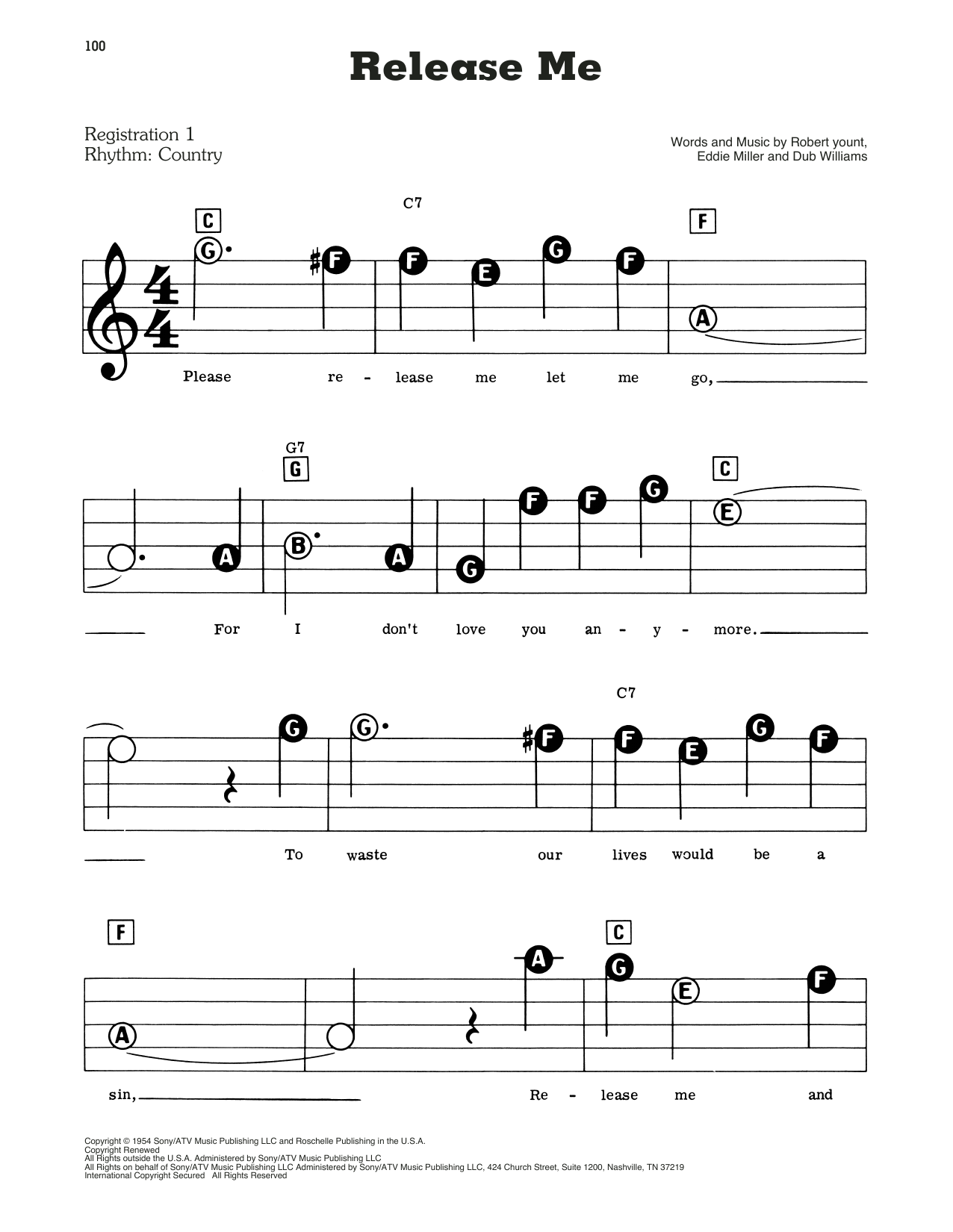 Engelbert Humperdinck Release Me sheet music notes and chords. Download Printable PDF.