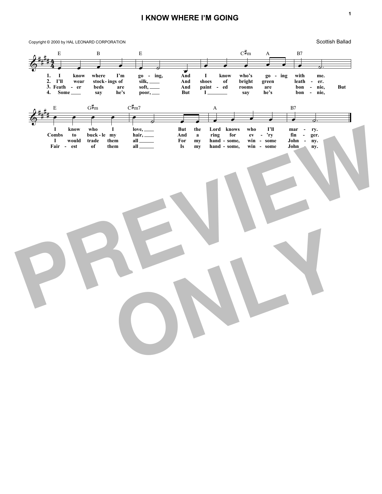 Learn to play English Folksong I Know Where I'm Goin' sheet music for Lead Sheet / Fake Book in minutes. Price: 5.9900$ English Folksong I Know Where I'm Goin' sheet music notes and chords arranged for Lead Sheet / Fake Book